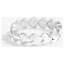 Lipsy Silver Polished Molten Heart Stretch Bracelet