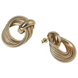 Liars & Lovers Gold Tone Bold Interlocking Knot Hoop Earring