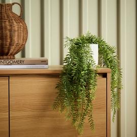 Argos Home Artificial Green Fern in White Ceramic Pot