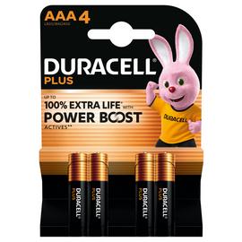 Duarcell Plus Powerboost AAA Batteries - Pack of 4