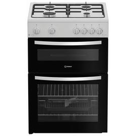 Indesit ITG6GW 60cm Twin Cavity Gas Cooker - White