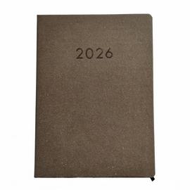 Argos Home Day to Page A4 Recycled Leather Diary 2026 - Tan