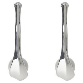 Liars & Lovers SilverTone Long Sculptural Pearl Hoop Earring