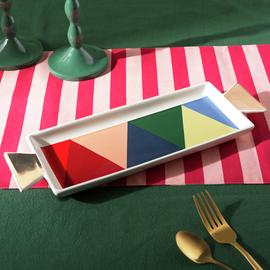 Habitat Festive Icons Stoneware Cracker Platter - White