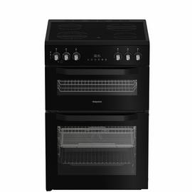Hotpoint HDE6VDCASB1 60cm Double Oven Electric Cooker -Black