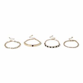 Liars & Lovers Gold Heart Crystal Wristwear Set