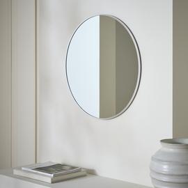 Habitat Silver Round Wall Mirror - 50x50cm