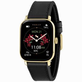 Radley Petite Case Black Leather Strap Calling Smart Watch
