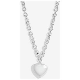 Lipsy Silver Heart Double Chain Pendant Necklace