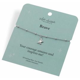Hot Diamonds Sterling Silver Brave Butterfly Charm Bracelet