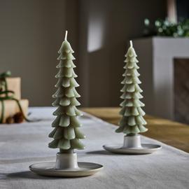 Habitat Christmas Tree Shaped Taper Candles - Pack of 2