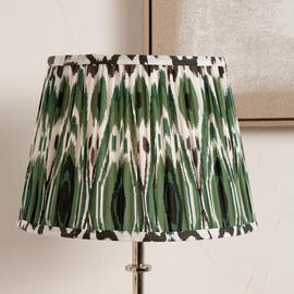 Pacific Izara Green Ikat Mushroom Pleat Lampshade - 30cm