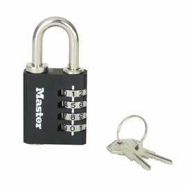 Master Lock 7641EURDBLK Combi Padlock with Override Key