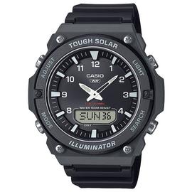 Casio Analogue Display Black Dial Resin Strap Watch