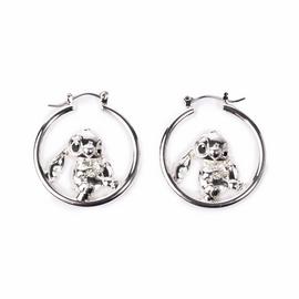 Custard London Silver Disney Stitch Hoop Earrings