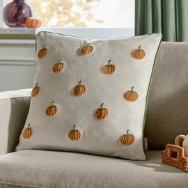 Wylder Pumpkin Spice Cushion - White - 45x45cm
