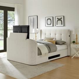 Koble Wafer Double Smart TV Bed - Cream