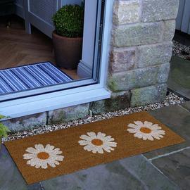 Mighty Mats Patio Latex Daisy Cut Pile Doormat - 38x98cm