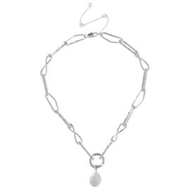 Liars & Lovers Silver Tone Paperclip Chain Pendant Necklace