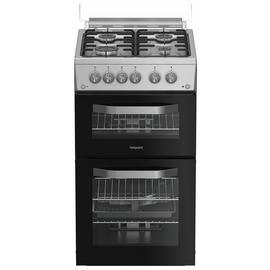 Hotpoint HDG5GCX 50cm Double Oven Gas Cooker - S/Steel