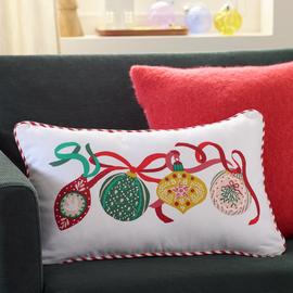 Argos Home Bauble Printed Cushion - 50x30cm