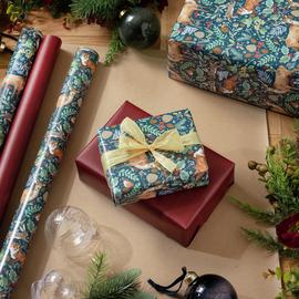 Argos Home Set of 3 Traditional Wrapping Paper With 6 Tags