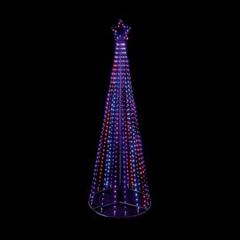 Premier FlexiBright 580 LEDs Pyramid Tree Rainbow