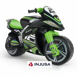 Injusa Winner Foot to Floor Motorbike - Black and Green