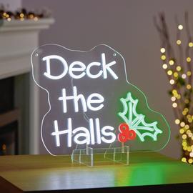 Premier Deck The Halls Hanging Lit Christmas Neon Sign