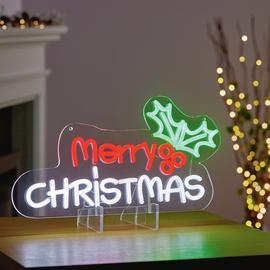 Premier 40cm Merry Christmas Light Neon Sign