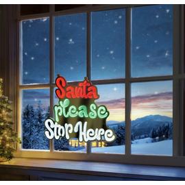 Premier 40cm Santa Please Stop Here Infinity Mirror Sign