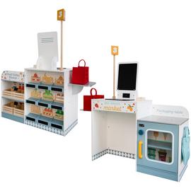 Chad Valley Wooden Supermarket Toy Set