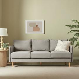 Argos Home Dippy Velvet 3 Seater Sofa - Mink