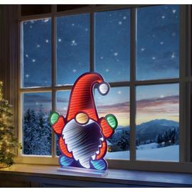 Premier 60cm Standing Christmas Gnome Infinity Mirror