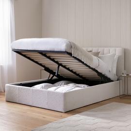 Argos Home Pandora Kingsize End Lift Ottoman Bed - White