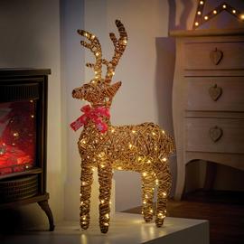 Premier 70cm Multi Action Outdoor Standing Reindeer 80 LEDs