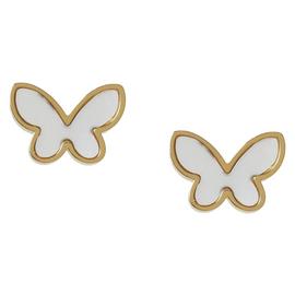 Liars & Lovers Gold Stainless Steel Butterfly Stud Earrings