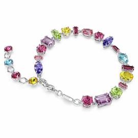 Swarovski Rhodium Plated Multicoloured Crystal Gema Bracelet