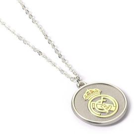 Real Madrid FC Silver Pendant Gold Crest Pendant Necklace