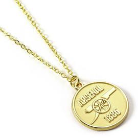 Arsenal FC Gold Finish Crest Pendant Necklace