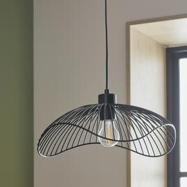 Argos Home Metal Wire Pendant Light - Black
