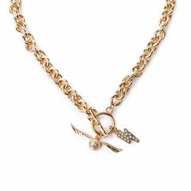 Custard London Gold Harry Potter Chunky T-Bar Necklace