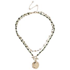 Liars & Lovers Multilayer Beaded Pendant Necklace