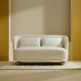 Habitat Poppy Fabric 2 Seater Sofa - Natural