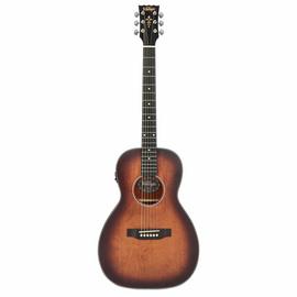 Vintage VE1800 Parlour Electro Acoustic Guitar - Antiqued