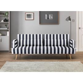 Habitat Andy Fabric Clic Clac Sofa Bed - Black & White