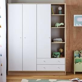 Argos Home Malibu Kids 3 Door 2 Drawer Wardrobe - White