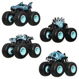 Hot Wheels Monster Trucks, 4-Pack of 1:64 Scale Toy Trucks