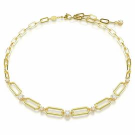 Swarovski Gold Tone Plated Constella Link Chain Necklace