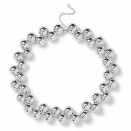 Freedom Silver Chunky Ball Necklace